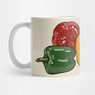 Capsicum cartoon illustration Mug